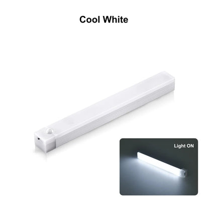 USB Rechargeable Motion Sensor LED Bar Light Induction Night Light Portable Long Strip Cabinet Lamp for Kitchen Bedside